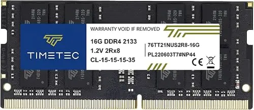 Timetec 16GB DDR4 2133MHz (PC4-2133P) PC4-17000 SODIMM Laptop RAM – 260-Pin 1.2V CL15 Non-ECC Unbuffered Memory Module for Laptop, Notebook, Mini PC, All-in-One