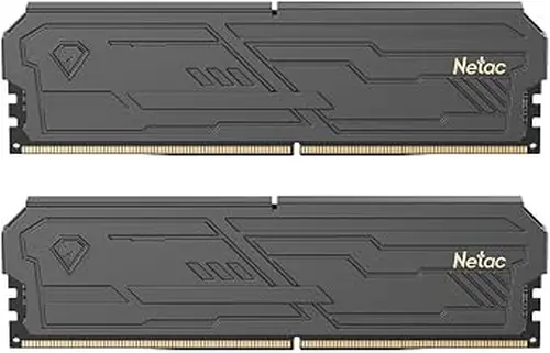 Netac DDR4 DRAM 16GB Kit (2x8GB) 3200MHz XMP 2.0 Dual Channel RAM CL16 (PC4-25600) 1.35V 288-Pin Upgraded Aluminum Heat Sink Ideal for Gaming Computer Upgrade - Shadow III Series Black