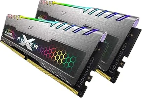 Silicon Power DDR4 16GB Kit (2 x 8GB) RGB RAM Turbine 3600MHz (PC4 28800) CL18 Desktop Memory Module (SP016GXLZU360BDB)