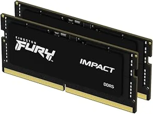 Kingston Kingston FURY Impact 32GB (2x16GB) 6400MT/s CL38 DDR5 SODIMM | Intel XMP 3.0 | Plug N Play | Laptop Memory | Kit of 2 | KF564S38IBK2-32