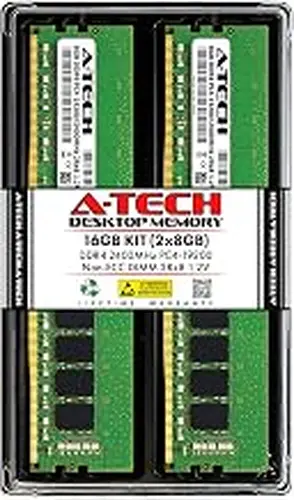 A-Tech 16GB (2x8GB) DDR4 2400MHz DIMM PC4-19200 UDIMM Non-ECC 2Rx8 1.2V CL17 288-Pin Desktop Computer RAM Memory Upgrade Kit