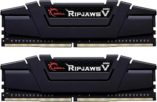 G.SKILL RipjawsV Series DDR4 RAM (XMP) 64GB (2x32GB) 3600MT/s CL18-22-22-42 1.35V Intel AMD Desktop Computer Memory U-DIMM - Black (F4-3600C18D-64GVK)