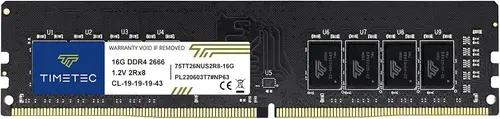 Timetec 16GB DDR4 2666MHz (PC4-2666V) PC4-21300 UDIMM Desktop RAM – 288-Pin 1.2V CL19 Non-ECC Unbuffered DIMM Memory Module Upgrade