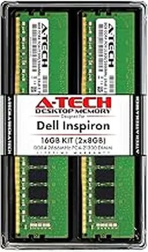 A-Tech 16GB (2x8GB) RAM for Dell Inspiron 3470, 3471, 3670, 3671, 5680 | DDR4 2666MHz DIMM PC4-21300 288-Pin Non-ECC UDIMM Desktop Memory Upgrade Kit