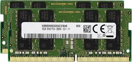 Factory Original 32GB (2x16GB) Compatible for MSI GF63, GE75, Thin, Leopard, Raider, Stealth, Titan DT DDR4 2666MHz PC4-21300 SODIMM 2Rx8 CL19 1.2v Laptop Notebook Memory RAM Upgrade Adamanta