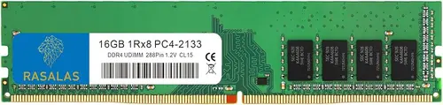 RASALAS 16GB DDR4 2133MHz PC4-17000 Non-ECC Unbuffered 1.2V CL15 1Rx8 Single Rank 288 Pin UDIMM Desktop Memory RAM Module Upgrade