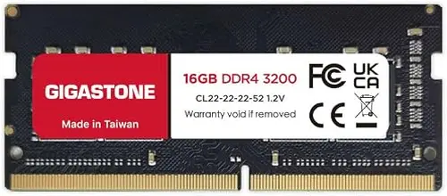 【DDR4 RAM Laptop Only】 GIGASTONE 16GB DDR4 3200MHz (2933MHz or 2666MHz) PC4-25600 (PC4-23400, 21300) CL22 1.2V SODIMM 260 Pin Unbuffered Non ECC High Performance Notebook Memory Upgrade