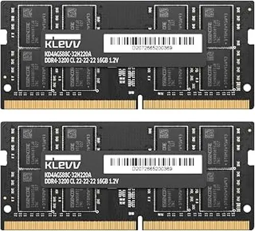 KLEVV DDR4 64GB (2x32GB) 3200MHz CL22 1.2V SODIMM Laptop Ram Memory SK Hynix Chip (KD4BGSA80-32N220D)
