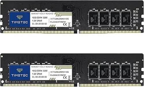 Timetec 32GB KIT(2x16GB) DDR4 3200MHz for Dell XPS 8940 Tower/Lenovo IdeaCentre 3 / Dell Inspiron - 12th Gen Intel Core i5-12400 / HP Pavilion Desktop - 12th Gen Intel Core i5-12400F
