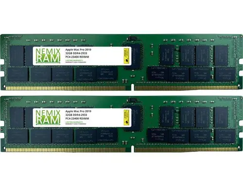 NEMIX RAM 64GB (2X32GB) DDR4 2933MHZ PC4-23400 2Rx4 1.2V 288-PIN ECC RDIMM Registered Server Memory KIT Compatible with Apple Mac Pro 2019 7,1