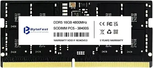 DDR5 RAM 16GB 4800MHz PC5-38400 CL40 1.1V SODIMM 262-Pin Laptop/Notebook RAM Memory Modules