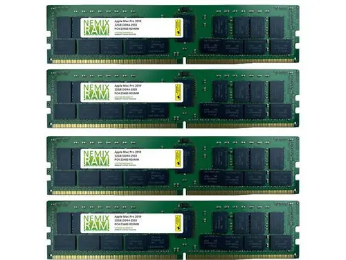 NEMIX RAM 128GB (4X32GB) DDR4 2933MHZ PC4-23400 2Rx4 1.2V 288-PIN ECC RDIMM Registered Server Memory KIT Compatible with Apple Mac Pro 2019 7,1