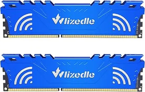 DDR3 RAM 16GB Kit (2x8GB) 1600MHz CL11 UDIMM, Desktop Memory Module PC3-12800 240-Pin 1.5V 2Rx8 Dual Rank Non-ECC Unbuffered PC Computer RAM Stick Upgrade - Blue