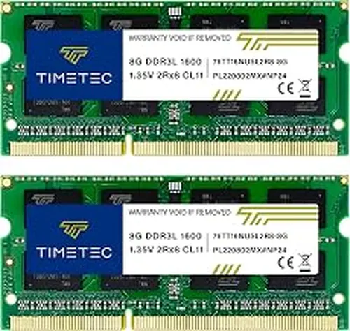 Timetec 16GB KIT(2x8GB) Compatible for Synology NAS DiskStation/RackStation DDR3/DDR3L 1600MHz PC3L-12800 1.35V Non-ECC Unbuffered SODIMM RAM (Replacement for Synology RAM1600DDR3L-8GBx2)