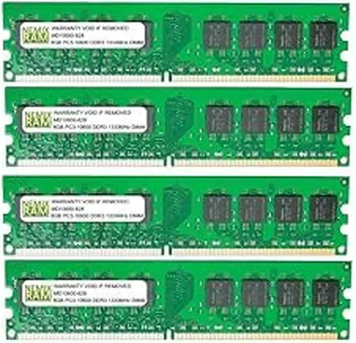NEMIX RAM 32GB (4X8GB) DDR3 1333MHz PC3-10600 2Rx8 1.5V 240-PIN Non-ECC UDIMM Unbuffered Desktop Memory KIT