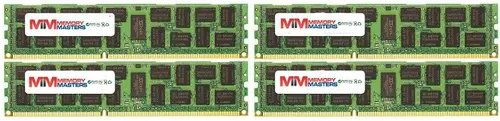 32GB KIT (4 x 8GB) Compatible for PowerEdge Series C1100 C2100 C6145 C6220 C8220 C8220X M915 R420 R520. DIMM DDR3 ECC Registered PC3-12800 1600MHz Dual Rank RAM Memory. Genuine MemoryMasters Brand.