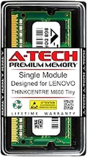 A-Tech 8GB RAM for Lenovo THINKCENTRE M600 Tiny | DDR3 1600MHz SODIMM PC3-12800 204-Pin Non-ECC Memory Upgrade Module