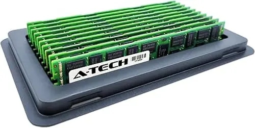 A-Tech 128GB Kit (8x16GB) Memory RAM for Dell PowerEdge R720 - DDR3 1866MHz PC3-14900 ECC Registered RDIMM 2Rx4 1.5V - Server
