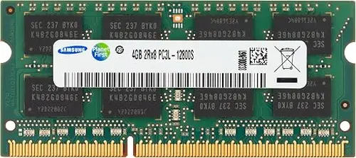 Samsung 4GB DDR3/DDR3L 1600MHz PC3L-12800 (PC3-12800) CL11 SODIMM 2Rx8 Dual Rank 1.35V 204-Pin Laptop, Notebook RAM Memory