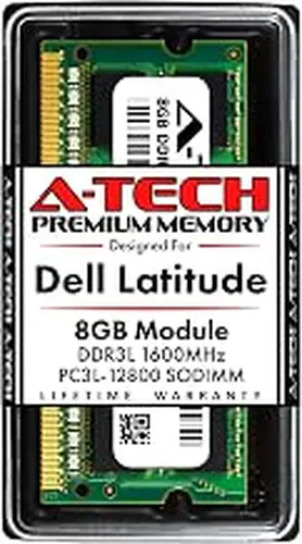 A-Tech 8GB RAM for Dell Latitude 3540, 3440, 3340 | DDR3/DDR3L 1600MHz SODIMM PC3L-12800 Laptop Memory Upgrade Module