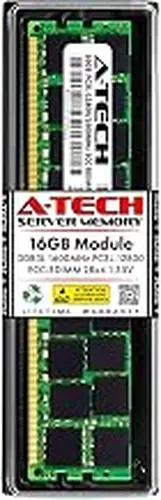 A-Tech 16GB RAM for HP ProLiant BL280c G6, BL420c G8, BL465c G8, BL490c G7, DL170e G6, DL380p G8, DL385p G8, SL4540 G8 | DDR3 1600MHz PC3L-12800 ECC RDIMM 2Rx4 1.35V Registered Server Memory Upgrade