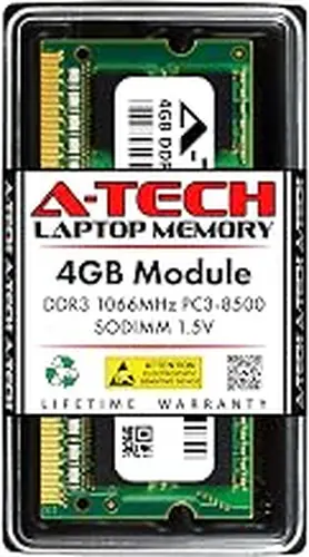 A-Tech 4GB RAM for Dell Studio 1450, 1458, 1555 (DDR3), 1558, 1569, 1640 | DDR3 1066MHz PC3-8500 SODIMM 1.5V Non-ECC Memory Upgrade