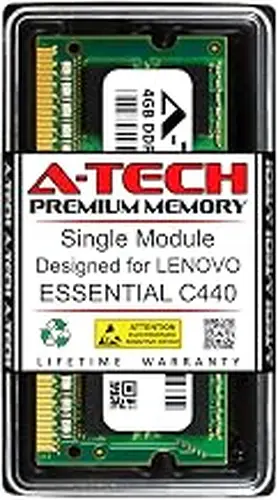 A-Tech 4GB RAM for Lenovo Essential C440 | DDR3 1600MHz SODIMM PC3-12800 204-Pin Non-ECC Memory Upgrade Module