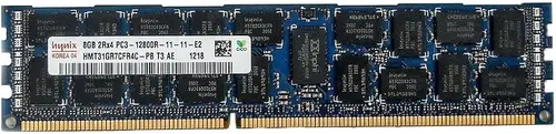 HYNIX 8GB DDR3 PC3-12800 1600MHz ECC REGISTERED CL11 1.5V DUAL RANK 240Pins STANDARD DIMM MEMORY P/N: HMT31GR7CFR4C-PB