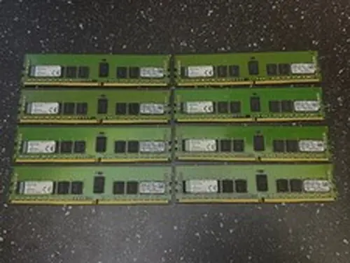 LOT OF (8) Kingston KVR21R15S4/8 8GB DDR4 2133MHz ECC Server Ram Memory 64GB 8x8