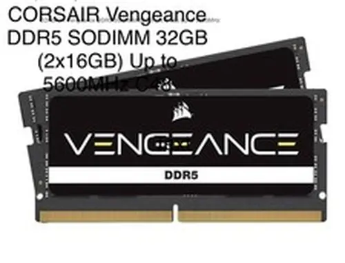 CORSAIR VENGEANCE 32GB (2 x 16GB) DDR5 CL48 5600MHZ SODIMM LAPTOP RAM MEMORY (2R