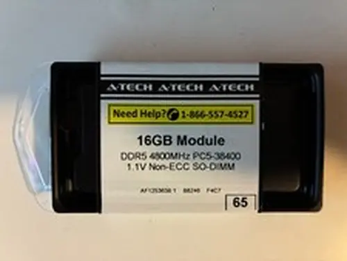 A-Tech 16GB (1x16) DDR5 4800MHz Laptop PC5-38400 SODIMM Notebook Memory RAM
