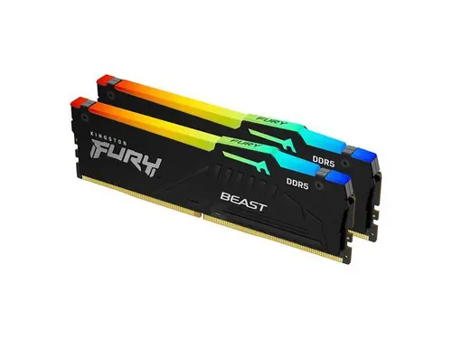 Kingston FURY Beast RGB 32GB (2 x 16GB) 288-Pin PC RAM DDR5 5600 (PC5 44800) Memory (Desktop Memory) Model KF556C40BBAK2-32