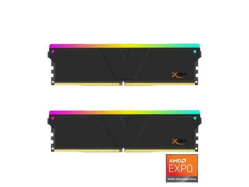 V-COLOR Manta XSky DDR5 32GB (2x16GB) 6400MHz CL32 1.4V SK Hynix IC RGB Gaming Desktop Upgrade Memory Module Black, for AMD EXPO (TMXSAL1664832KWK)
