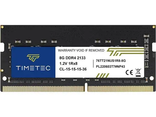Timetec 8GB DDR4 2133MHz (PC4-2133P) PC4-17000 SODIMM Laptop RAM 260-Pin 1.2V CL15 Non-ECC Unbuffered Memory Module for Laptop, Notebook, Mini PC,...