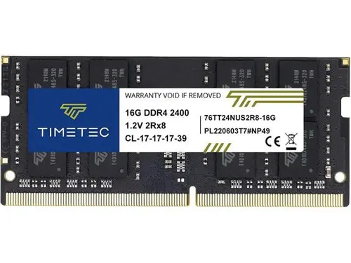 Timetec 16GB DDR4 2400MHz (PC4-2400T) PC4-19200 SODIMM Laptop RAM 260-Pin 1.2V CL17 Non-ECC Unbuffered Memory Module for Laptop, Notebook, Mini...