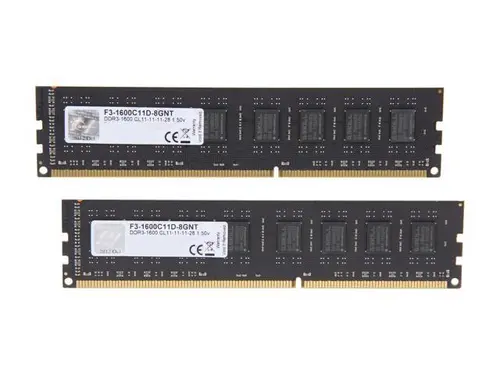 G. SKILL Value 8GB (2 x 4GB) DDR3 1600 (PC3 12800) Desktop Memory Model F3-1600C11D-8GNT