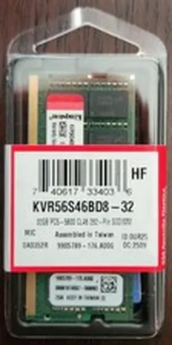NEW KINGSTON 32GB (1 x 32GB) DDR5 CL46 5600MHZ SODIMM LAPTOP RAM MEMORY SO-DIMM