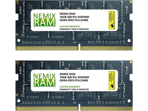 NEMIX RAM 32GB (2X16GB) DDR4 2933MHZ PC4-23400 2Rx8 1.2V 260-PIN Non-ECC SODIMM Laptop PC Memory KIT