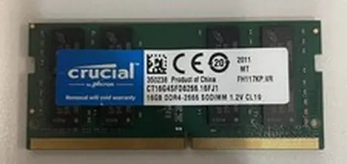 Crucial 16GB DDR4-2666 SO-DIMM Laptop Memory CT16G4SFD8266 PC4-21300