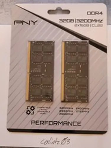 BRAND NEW! PNY Performance 32GB (2x16GB) DDR4-3200MHz 260-PIN (MN32GK2D43200-TB)