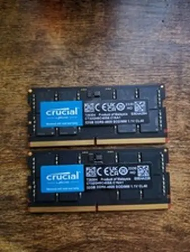 Crucial 64GB DDR5 4800 (32GBx2) SODIMM 1.1V CL40 Laptop Memory Kit