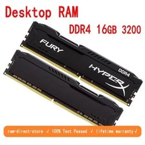 HYPERX FURY DDR4 16GB 3200Mhz RAM PC4-25600 1.2V CL22 DIMM Desktop memory Gaming