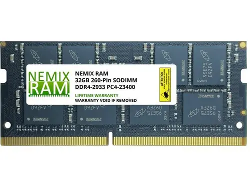 NEMIX RAM 32GB (1X32GB) DDR4 2933MHZ PC4-23400 2Rx8 1.2V 260-PIN Non-ECC SODIMM Laptop PC Memory
