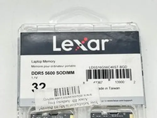 Lexar 32GB (2x16GB) DDR5 SO-DIMM Laptop Memory Kit — LD5S16G56C46ST-BGD — New