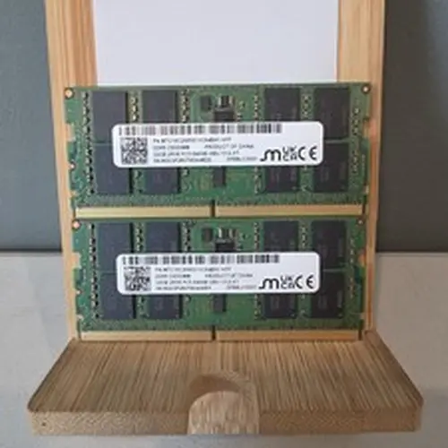 NEW - Micron 32GB DDR5 RAM 6400MHz 2Rx8 262-Pin Laptop Memory SODIMM PC5-6400B