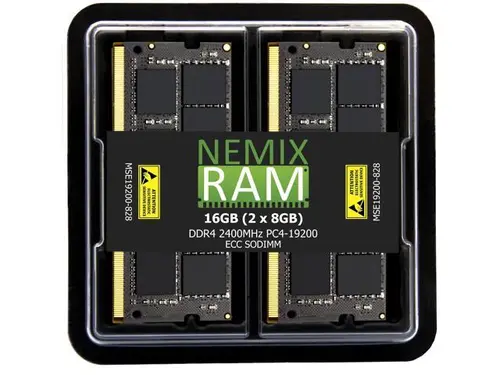 NEMIX RAM 16GB (2X8GB) DDR4 2400MHZ PC4-19200 2Rx8 1.2V 260-PIN ECC SODIMM KIT