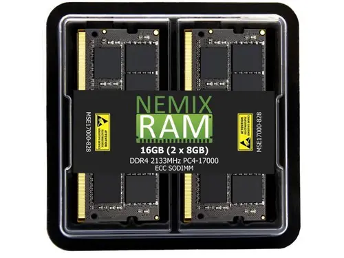 NEMIX RAM 16GB (2X8GB) DDR4 2133MHZ PC4-17000 2Rx8 1.2V 260-PIN ECC SODIMM KIT