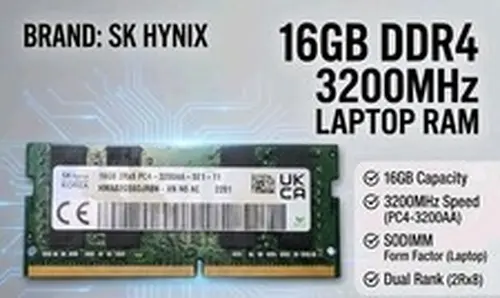 SK Hynix 16GB PC4-3200AA DDR4 3200MHz 2Rx8 SODIMM Laptop RAM