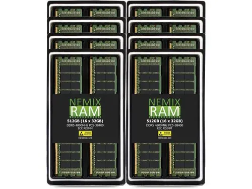 NEMIX RAM 2TB (16X128GB) DDR5 4800MHZ PC5-38400 4Rx4 1.1V 288-PIN ECC RDIMM Registered Server Memory KIT
