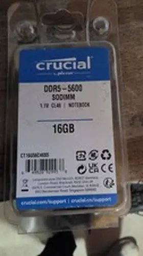 Crucial 16GB DDR5 RAM 5600MHz SODIMM LAPTOP MEMORY
